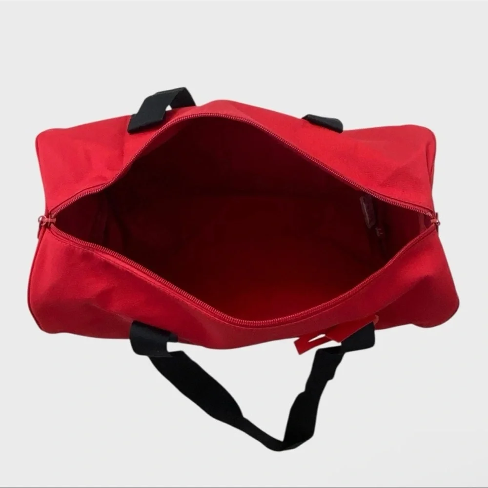 Chanel Red and Black Duffel Bag with Durable Design(54)